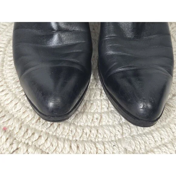 Lucchese Handmade 1883 Women's 8B Black Scalloped Cowboy Boots Western Rodeo EUC - Picture 12 of 16